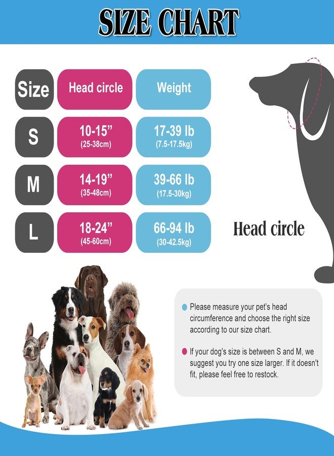 SilTriangle 3 Pcs 3 Size Dog Ear Cover Swimming Waterproof Head Wrap for Bath and Grooming, Adjustable Dog Ear Protector, Calming Hood for Thunder, Fireworks, Anxiety - Image 2
